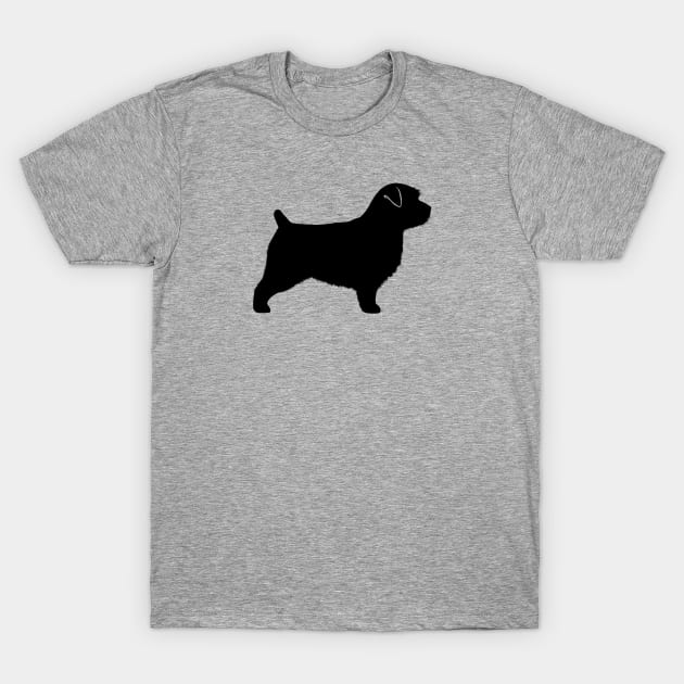 Norfolk Terrier Silhouette T-Shirt by Coffee Squirrel